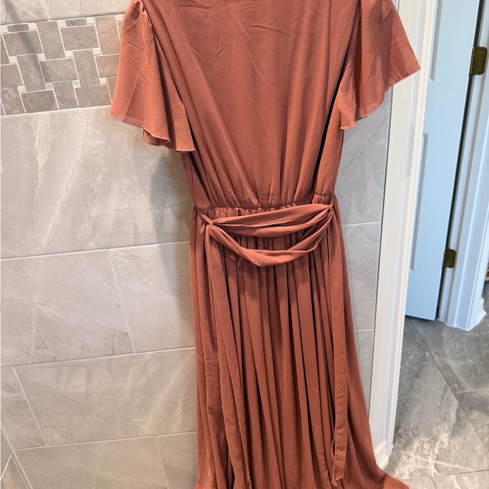 Baltic Born Women’s Maxi Dress - Rust Brown Flowing Skirt - Picture 4 of 7